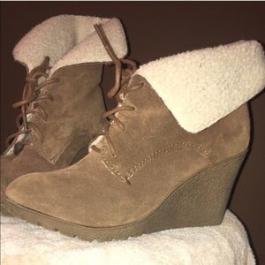 DSW winter suede booties